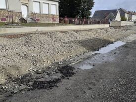 Rue des écoles - Travaux en cours 