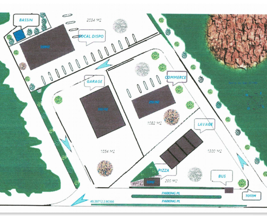 Plans prévisionnels de la zone commerciale et/ou artisanale de BERRY-AU BAC