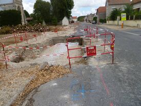 Rue des écoles - Travaux en cours