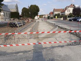 Rue des écoles - Travaux en cours 