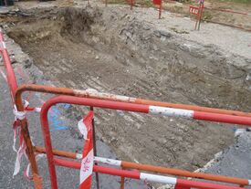 Rue des écoles - Travaux en cours 
