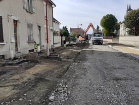 Rue des écoles - Travaux en cours 