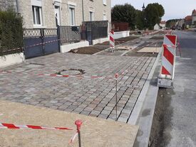 Pose des pavés